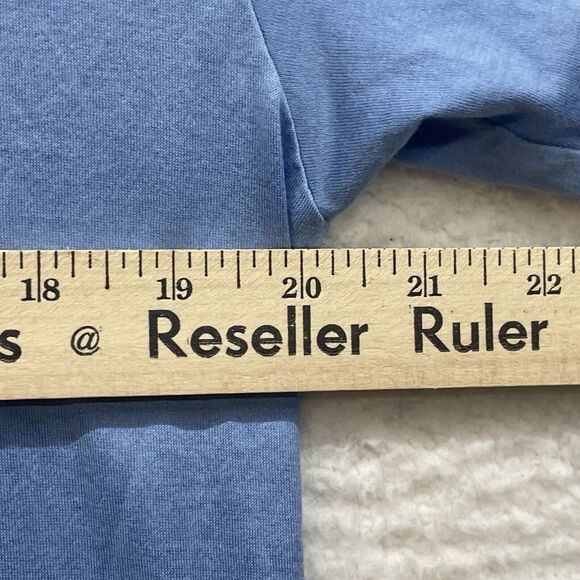 Polo Ralph Lauren Shirt Mens Medium Blue Polo Pima Cotton Flesh Pony Rugby Golf - Picture 8 of 10